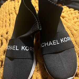 Michael Kors Black Knit Slip-Ons